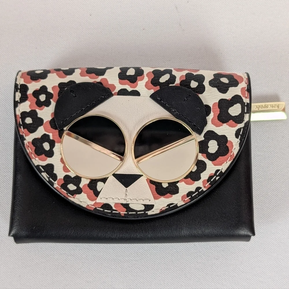 Kate Spade Spademals Gentle Panda Cardholder and Coin Wallet Retired